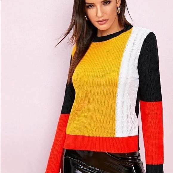 Moon Madison Color Block Braid Cropped 